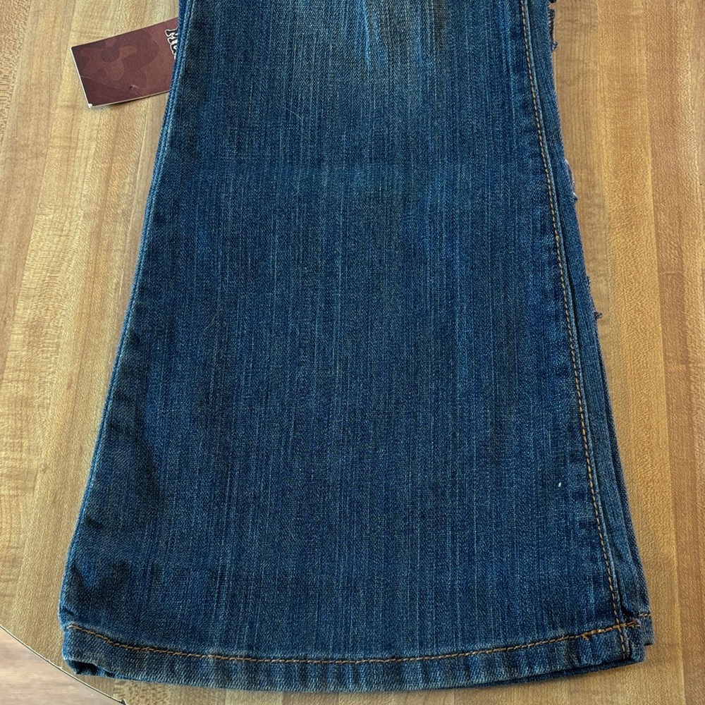 Mudd Dark Blue Flared Jeans for Women NWTS Size 9 Distressed - Picture 8 of 12